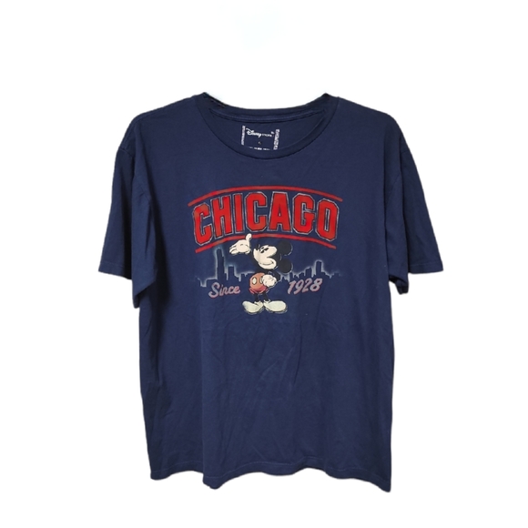 Disney Store Unisex Chicago Mickey Mouse T Shirt With Red Felt Lettering… - Picture 1 of 6